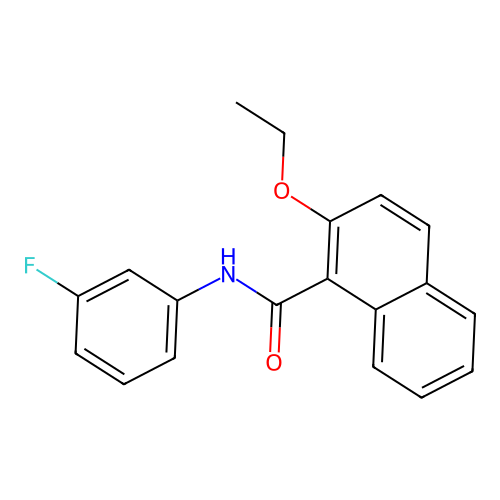 2-ethoxy-N-(3-fluorophenyl)-1-naphthamide structure