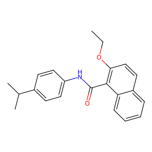2-ethoxy-N-(4-isopropylphenyl)-1-naphthamide structure