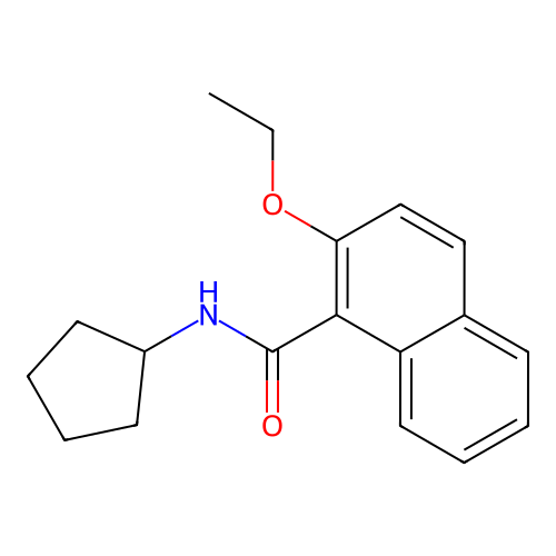 N-cyclopentyl-2-ethoxy-1-naphthamide structure