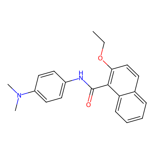 N-[4-(dimethylamino)phenyl]-2-ethoxy-1-naphthamide structure