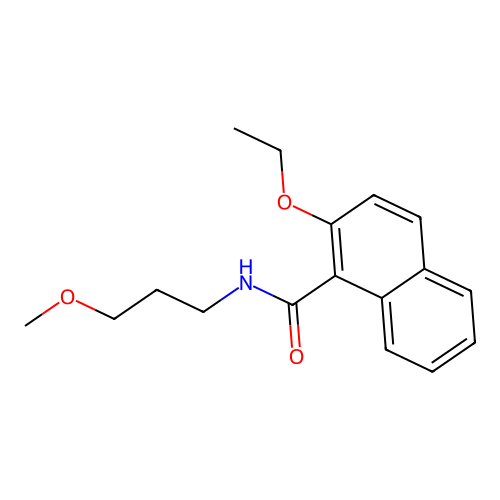 2-ethoxy-N-(3-methoxypropyl)-1-naphthamide structure