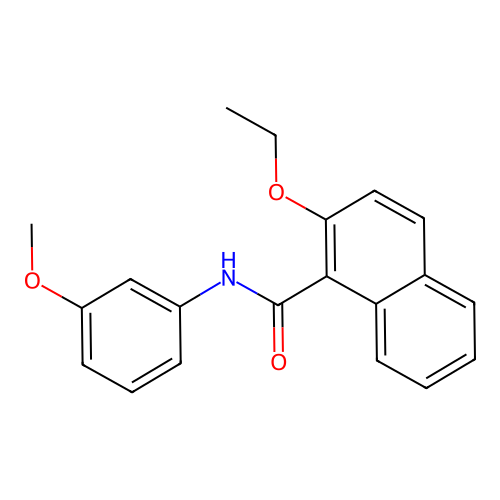 2-ethoxy-N-(3-methoxyphenyl)-1-naphthamide structure