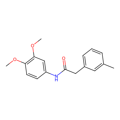 N-(3,4-dimethoxyphenyl)-2-(3-methylphenyl)acetamide structure
