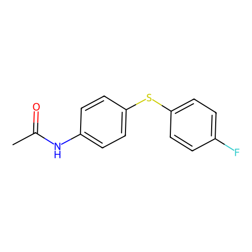 N-{4-[(4-fluorophenyl)sulfanyl]phenyl}acetamide structure