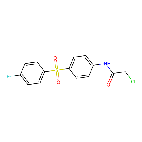 2-chloro-N-[4-(4-fluorobenzenesulfonyl)phenyl]acetamide structure