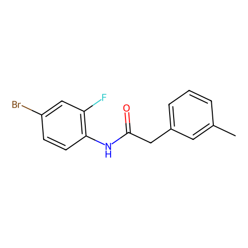 N-(4-bromo-2-fluorophenyl)-2-(3-methylphenyl)acetamide structure