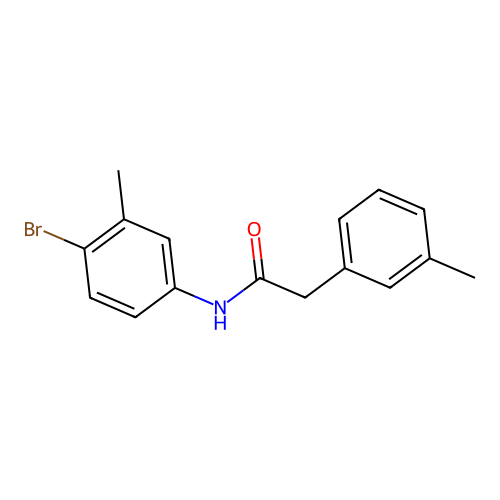 N-(4-bromo-3-methylphenyl)-2-(3-methylphenyl)acetamide structure