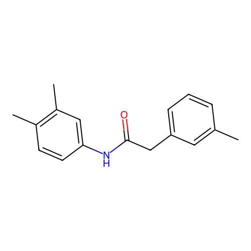 N-(3,4-dimethylphenyl)-2-(3-methylphenyl)acetamide structure