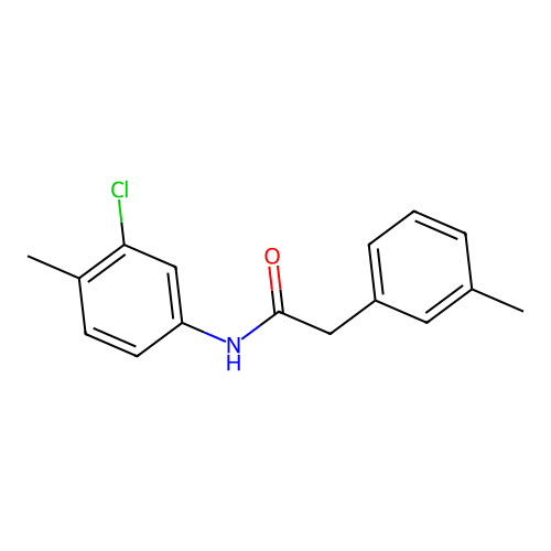 N-(3-chloro-4-methylphenyl)-2-(3-methylphenyl)acetamide structure