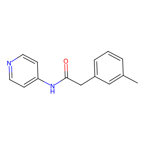2-(3-methylphenyl)-N-(4-pyridinyl)acetamide structure