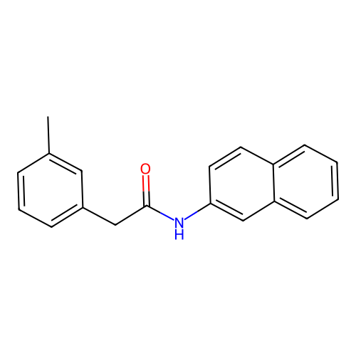 2-(3-methylphenyl)-N-(2-naphthyl)acetamide structure