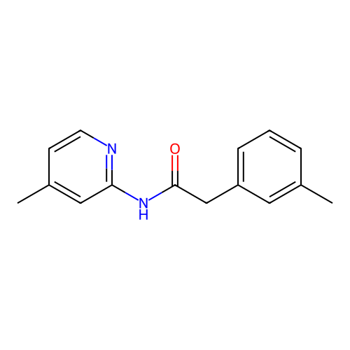 2-(3-methylphenyl)-N-(4-methyl-2-pyridinyl)acetamide structure