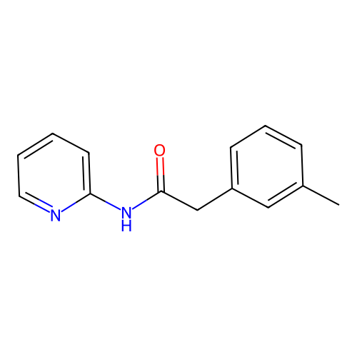 2-(3-methylphenyl)-N-pyridin-2-ylacetamide structure