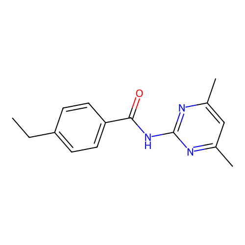 N-(4,6-dimethyl-2-pyrimidinyl)-4-ethylbenzamide structure