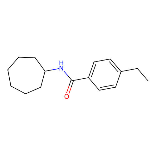 N-cycloheptyl-4-ethylbenzamide structure