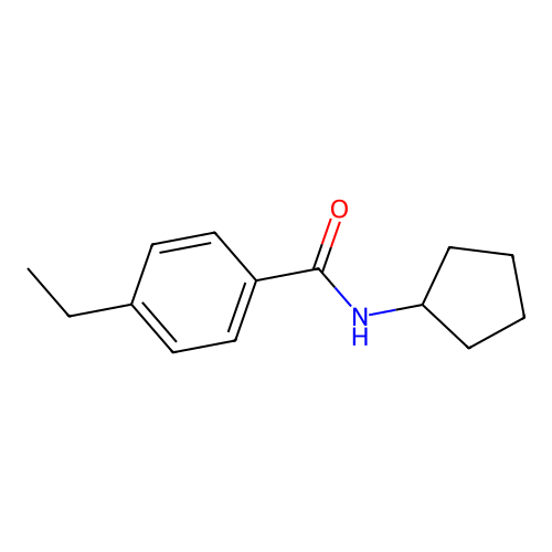 N-cyclopentyl-4-ethylbenzamide structure