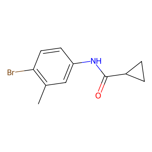 N-(4-bromo-3-methylphenyl)cyclopropanecarboxamide structure