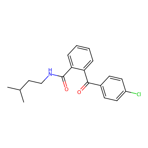 2-(4-chlorobenzoyl)-N-isopentylbenzamide structure