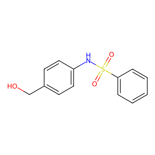 N-[4-(hydroxymethyl)phenyl]benzenesulfonamide structure