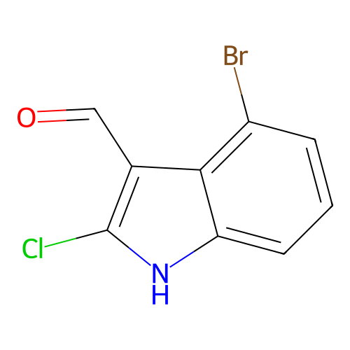 4-bromo-2-chloro-1H-indole-3-carbaldehyde structure