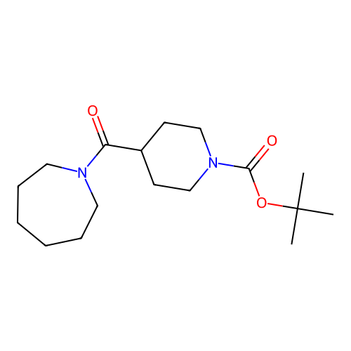 Tert-butyl 4-(azepane-1-carbonyl)piperidine-1-carboxylate structure