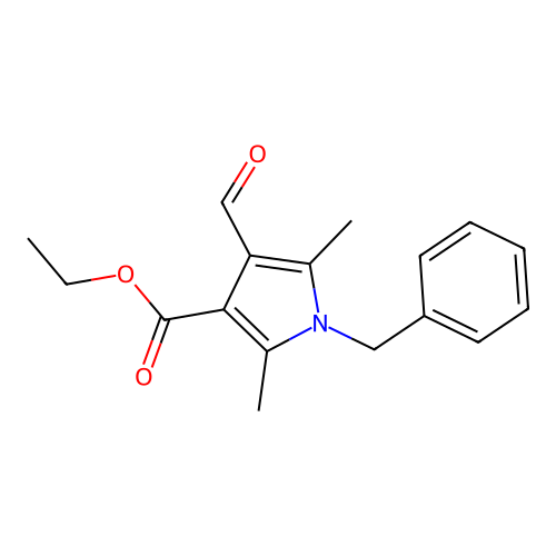 ethyl 1-benzyl-4-formyl-2,5-dimethyl-1H-pyrrole-3-carboxylate structure