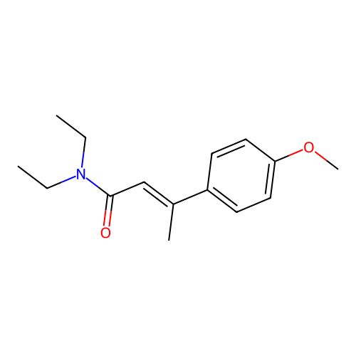 2-Butenamide, N,N-diethyl-3-(4-methoxyphenyl)- structure