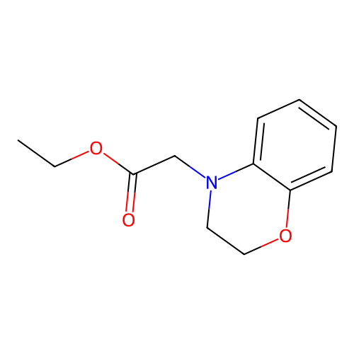 ethyl 2-(3,4-dihydro-2H-1,4-benzoxazin-4-yl)acetate structure