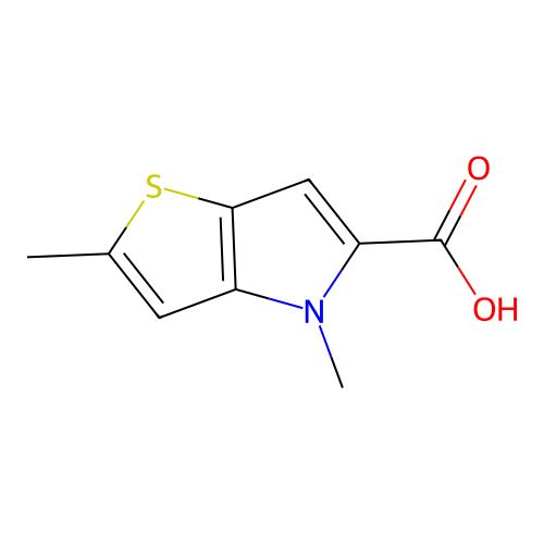2,4-dimethyl-4H-thieno[3,2-b]pyrrole-5-carboxylic acid structure