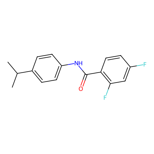 2,4-difluoro-N-(4-isopropylphenyl)benzamide structure