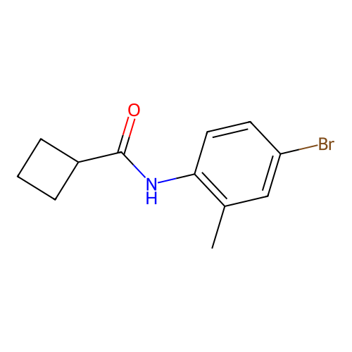 N-(4-bromo-2-methylphenyl)cyclobutanecarboxamide structure
