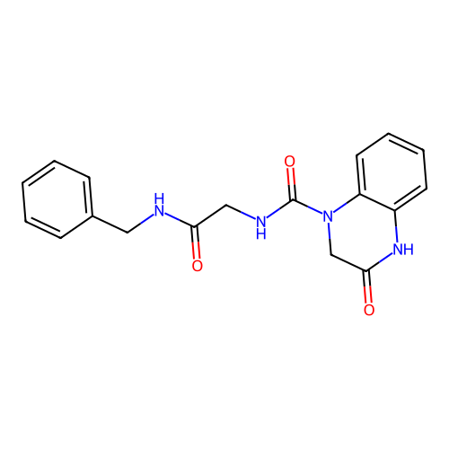 N-(2-(benzylamino)-2-oxoethyl)-3-oxo-3,4-dihydroquinoxaline-1(2H)-carboxamide structure