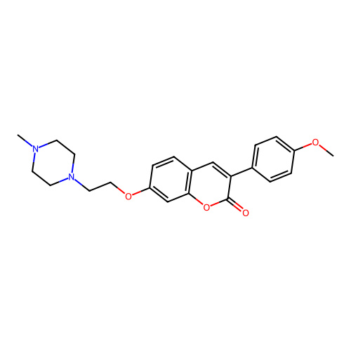 3-(4-methoxyphenyl)-7-(2-(4-methylpiperazin-1-yl)ethoxy)-2H-chromen-2-one structure