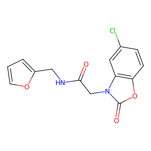 2-(5-chloro-2-oxobenzo[d]oxazol-3(2H)-yl)-N-(furan-2-ylmethyl)acetamide structure