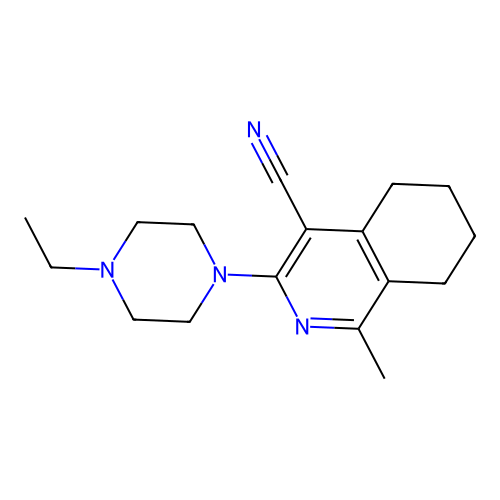 3-(4-Ethylpiperazin-1-yl)-1-methyl-5,6,7,8-tetrahydroisoquinoline-4-carbonitrile structure