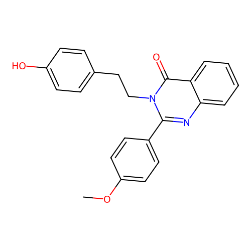 3-[2-(4-Hydroxyphenyl)ethyl]-2-(4-methoxyphenyl)quinazolin-4-one structure