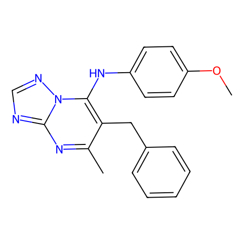 6-benzyl-N-(4-methoxyphenyl)-5-methyl-[1,2,4]triazolo[1,5-a]pyrimidin-7-amine structure