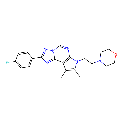 C21H23FN6O structure