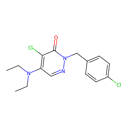 4-chloro-2-(4-chlorobenzyl)-5-(diethylamino)pyridazin-3(2H)-one structure