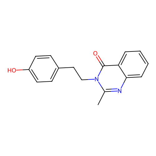 3-(4-hydroxyphenethyl)-2-methylquinazolin-4(3H)-one structure