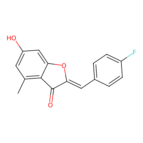 2-[(4-Fluorophenyl)methylene]-6-hydroxy-4-methylbenzo[b]furan-3-one structure