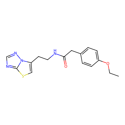 2-(4-ethoxyphenyl)-N-[2-([1,3]thiazolo[3,2-b][1,2,4]triazol-6-yl)ethyl]acetamide structure