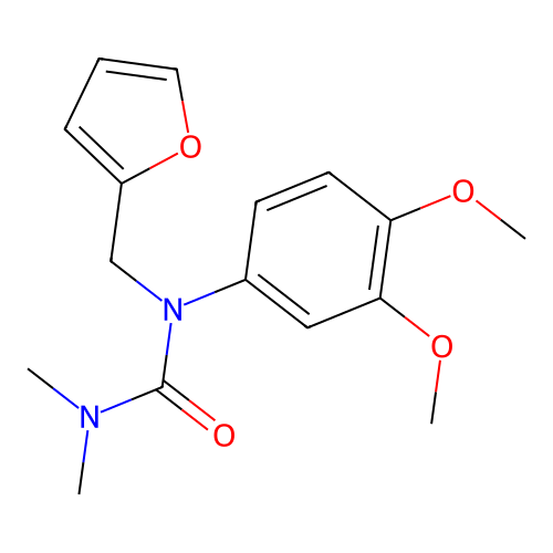 1-(3,4-Dimethoxyphenyl)-1-(furan-2-ylmethyl)-3,3-dimethylurea structure