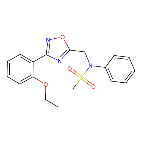 N-((3-(2-ethoxyphenyl)-1,2,4-oxadiazol-5-yl)methyl)-N-phenylmethanesulfonamide structure