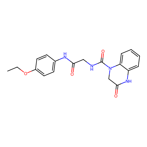 N-{2-[(4-ethoxyphenyl)amino]-2-oxoethyl}-3-hydroxyquinoxaline-1(2H)-carboxamide structure
