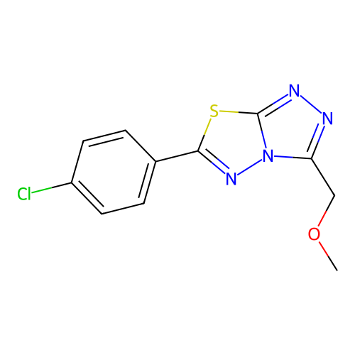 6-(4-Chlorophenyl)-3-(methoxymethyl)[1,2,4]triazolo[3,4-b][1,3,4]thiadiazole structure