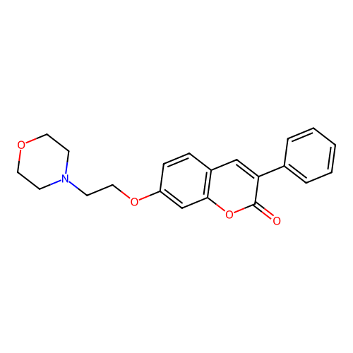 7-[2-(morpholin-4-yl)ethoxy]-3-phenyl-2H-chromen-2-one structure