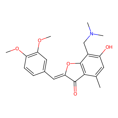 (Z)-2-(3,4-dimethoxybenzylidene)-7-((dimethylamino)methyl)-6-hydroxy-4-methylbenzofuran-3(2H)-one structure