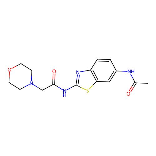 N-(6-acetamidobenzo[d]thiazol-2-yl)-2-morpholinoacetamide structure
