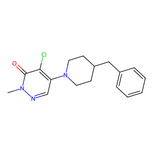 5-(4-benzylpiperidin-1-yl)-4-chloro-2-methylpyridazin-3(2H)-one structure